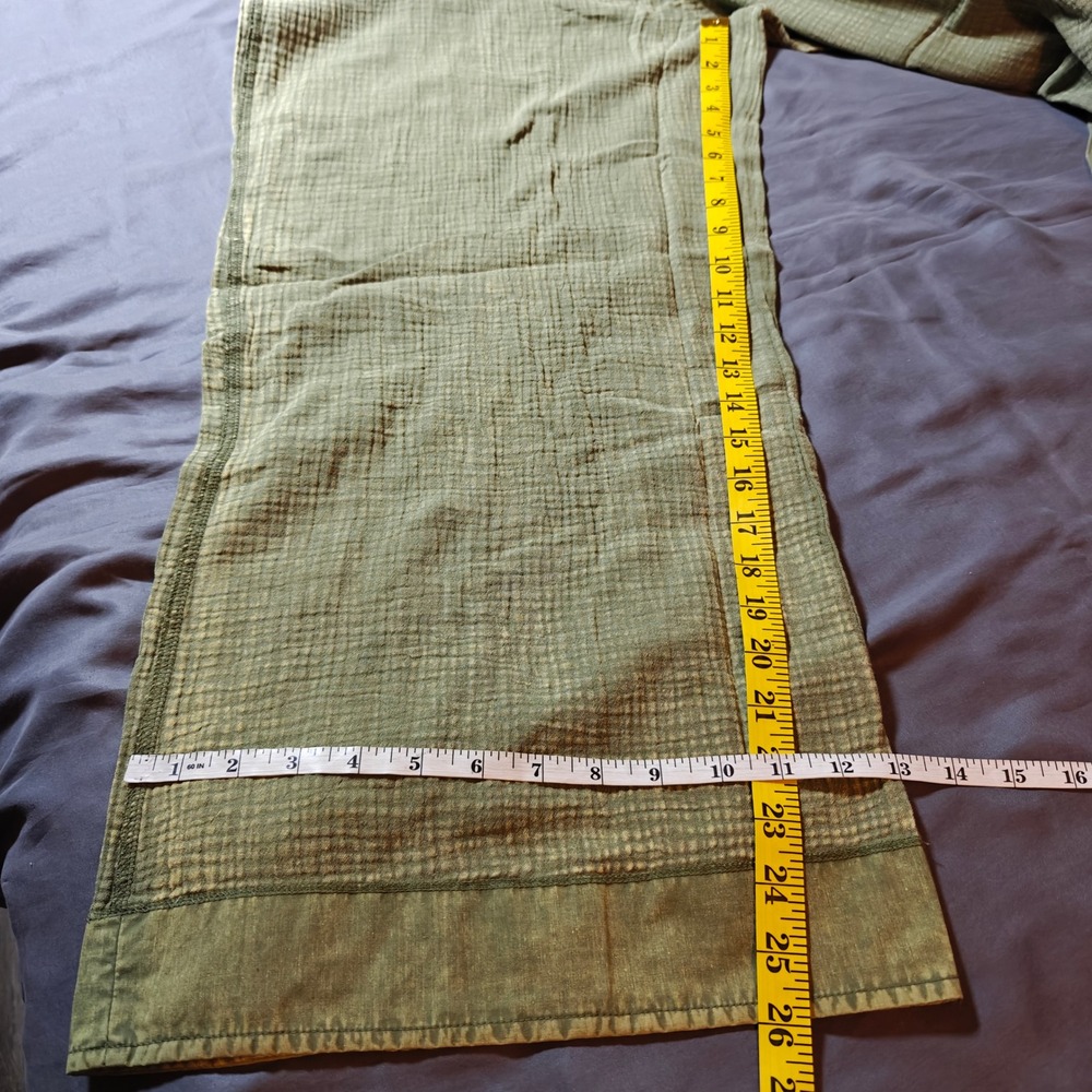 Zenana Double Gauze Washed Wide Leg Overalls Lt Olive Green Jumpsuit Small - Picture 12 of 12